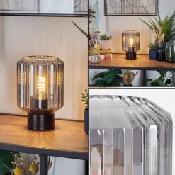 Moruja Lampe à poser Noir, 1 lumière