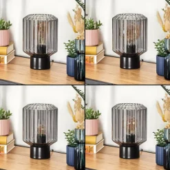 Moruja Lampe à poser Noir, 1 lumière