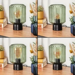 Moruja Lampe à poser Noir, 1 lumière