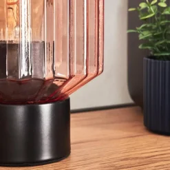 Moruja Lampe à poser Noir, 1 lumière