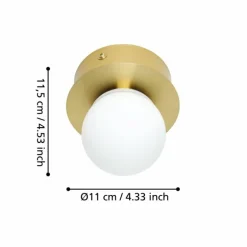 MOSIANO Plafonnier Luminaires Eglo LED Or, Laiton, 1 lumière