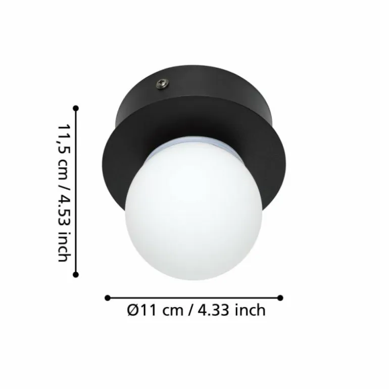 MOSIANO Plafonnier Luminaires Eglo LED Noir, 1 lumière
