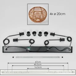 Mulstrand Suspension Écru, 4 lumières