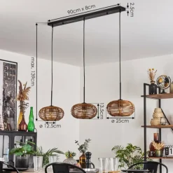 Mulstrand Suspension Noir, 3 lumières