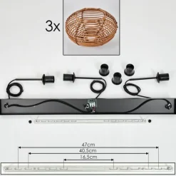 Mulstrand Suspension Noir, 3 lumières
