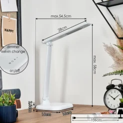 Munkdrup Lampe à poser, Liseuse LED Blanc, 1 lumière