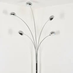 Nikkala Lampadaire Chrome, Marbre, Blanc, 5 lumières