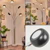 Nikkala Lampadaire Chrome, Marbre, Blanc, 5 lumières