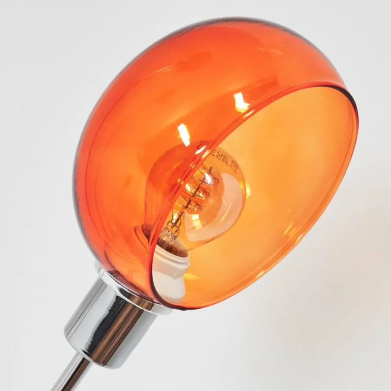 Nikkala Lampadaire Chrome, Blanc, 5 lumières