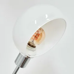 Nikkala Lampadaire Chrome, Blanc, 5 lumières