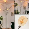 Nikkala Lampadaire Chrome, Blanc, 5 lumières