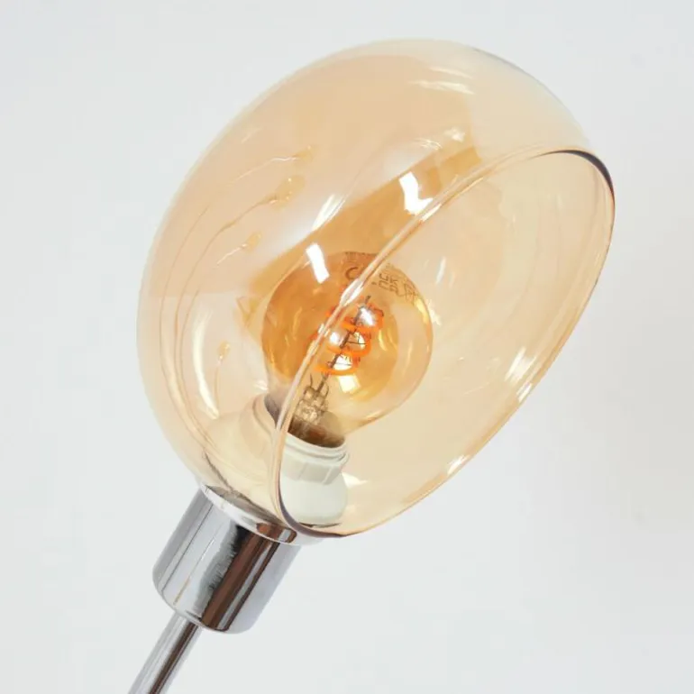 Nikkala Lampadaire Chrome, Blanc, 5 lumières