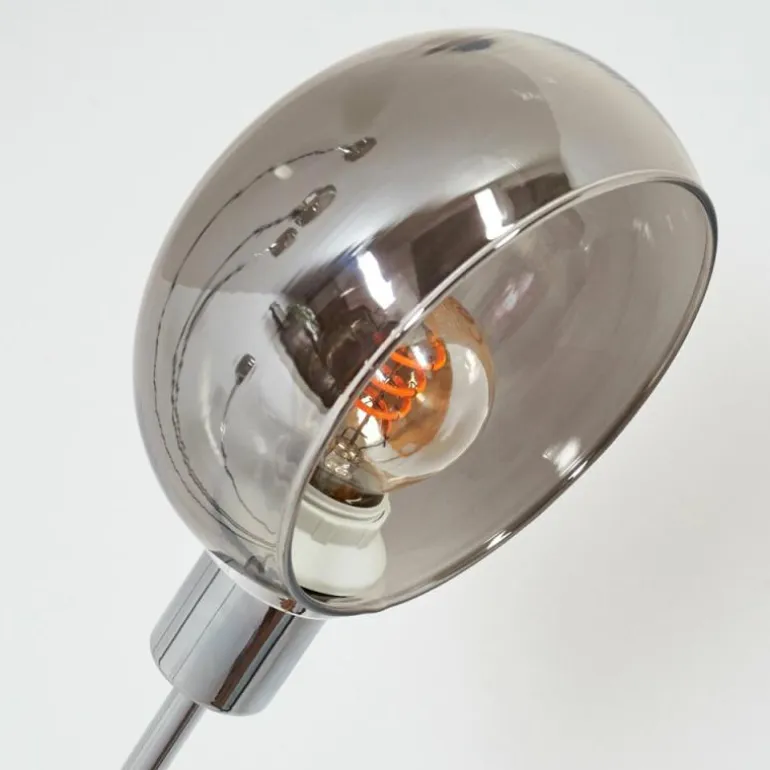 Nikkala Lampadaire Chrome, Blanc, 5 lumières