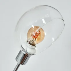 Nikkala Lampadaire Chrome, Blanc, 3 lumières