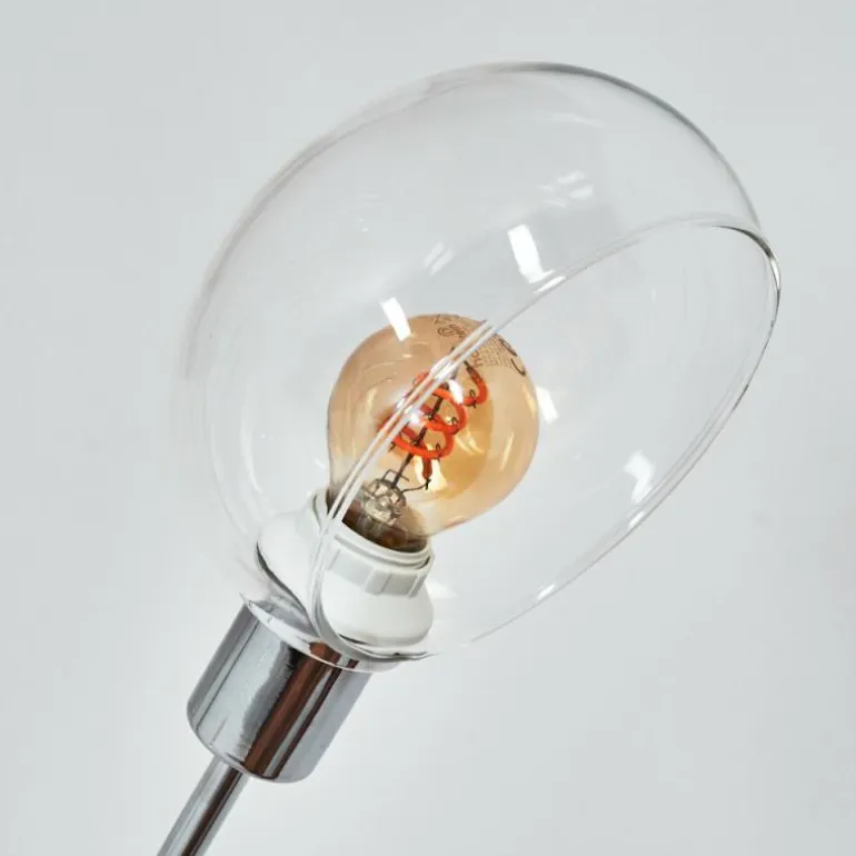Nikkala Lampadaire Chrome, Blanc, 3 lumières