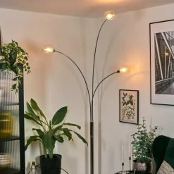 Nikkala Lampadaire Chrome, Blanc, 3 lumières