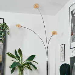 Nikkala Lampadaire Chrome, Blanc, 3 lumières
