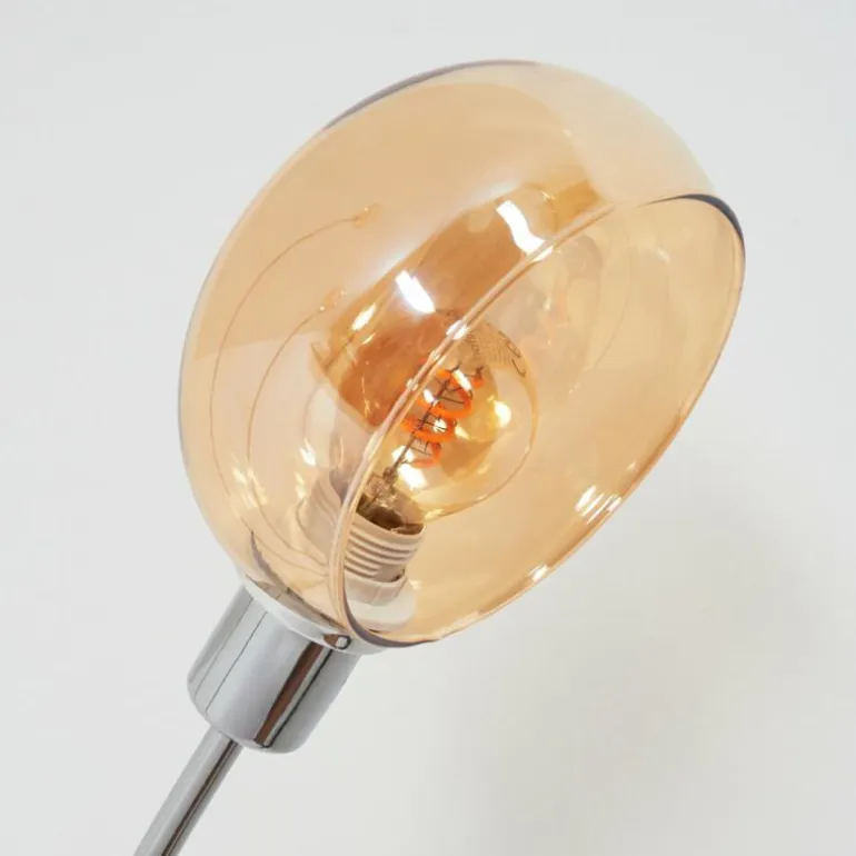 Nikkala Lampadaire Chrome, Blanc, 3 lumières
