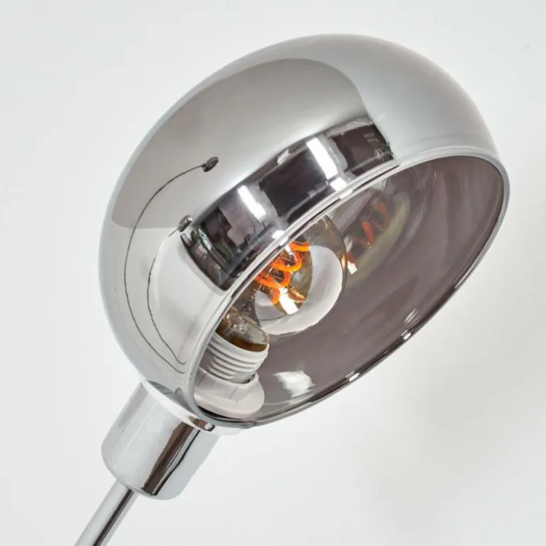 Nikkala Lampadaire Chrome, Blanc, 3 lumières