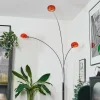 Nikkala Lampadaire Chrome, Blanc, 3 lumières