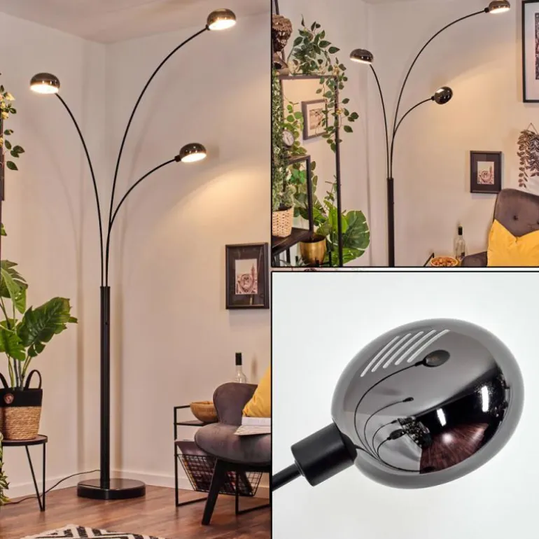Nikkala Lampadaire Marbre, Noir, 3 lumières