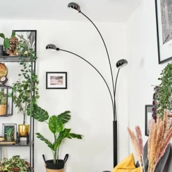 Nikkala Lampadaire Marbre, Noir, 3 lumières