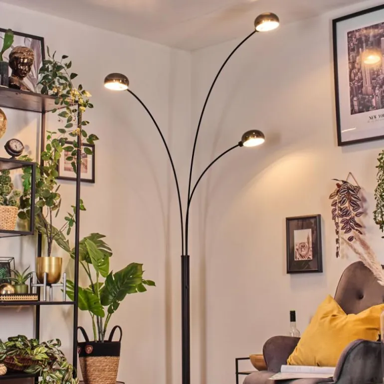 Nikkala Lampadaire Marbre, Noir, 3 lumières