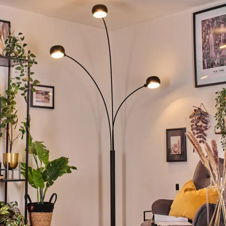 Nikkala Lampadaire Marbre, Noir, 3 lumières
