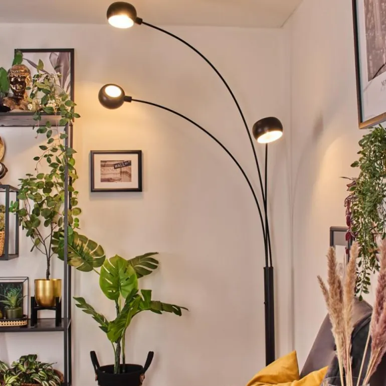 Nikkala Lampadaire Marbre, Noir, 3 lumières