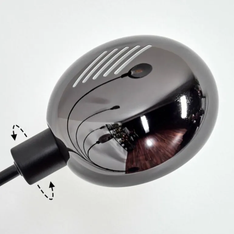 Nikkala Lampadaire Marbre, Noir, 5 lumières