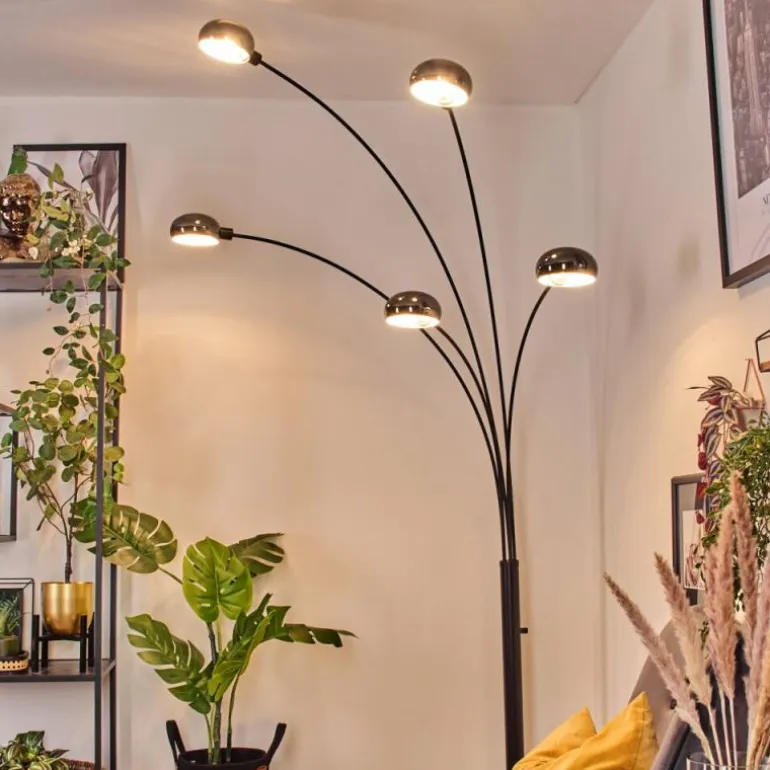 Nikkala Lampadaire Marbre, Noir, 5 lumières
