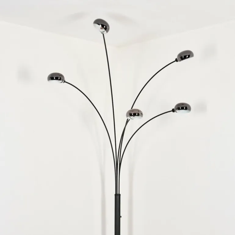 Nikkala Lampadaire Marbre, Noir, 5 lumières