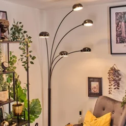 Nikkala Lampadaire Marbre, Noir, 5 lumières