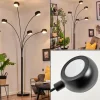 Nikkala Lampadaire Marbre, Noir, 5 lumières