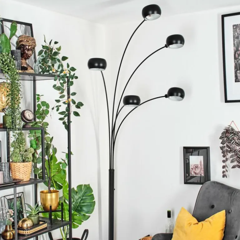 Nikkala Lampadaire Marbre, Noir, 5 lumières