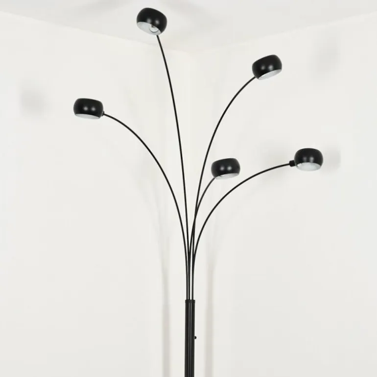 Nikkala Lampadaire Marbre, Noir, 5 lumières