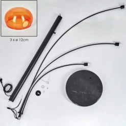 Nikkala Lampadaire Noir, 3 lumières