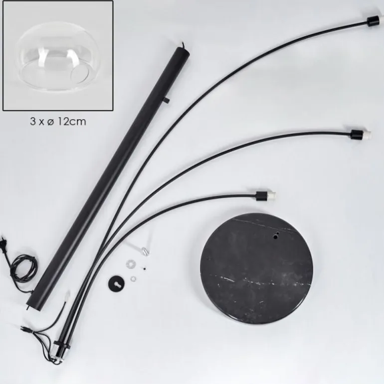 Nikkala Lampadaire Noir, 5 lumières