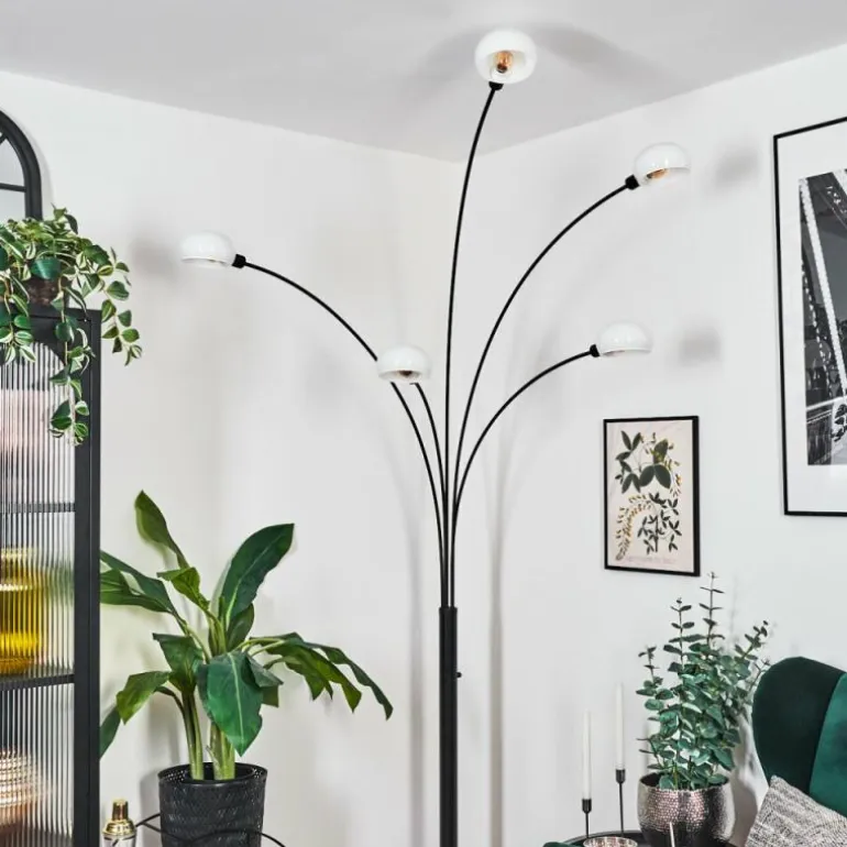 Nikkala Lampadaire Noir, 5 lumières