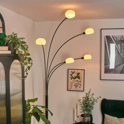 Nikkala Lampadaire Noir, 5 lumières
