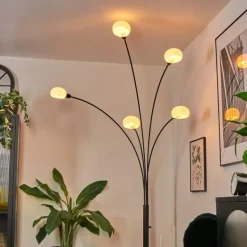 Nikkala Lampadaire Noir, 5 lumières