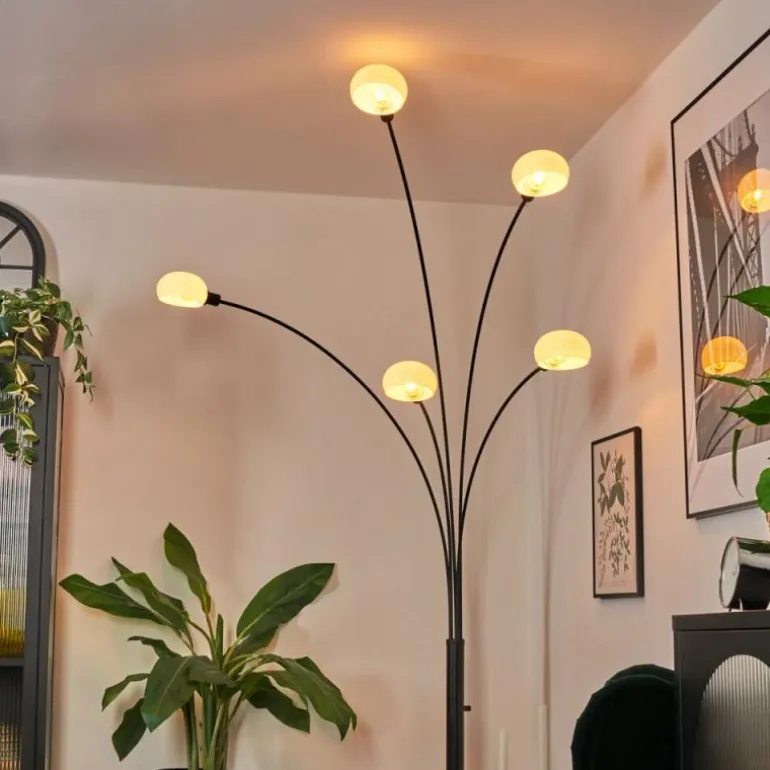 Nikkala Lampadaire Noir, 5 lumières