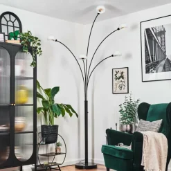 Nikkala Lampadaire Noir, 5 lumières
