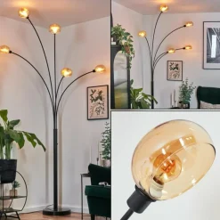 Nikkala Lampadaire Noir, 5 lumières
