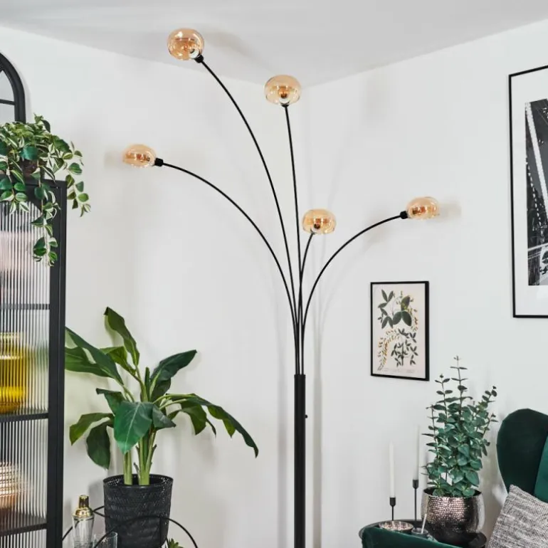 Nikkala Lampadaire Noir, 5 lumières