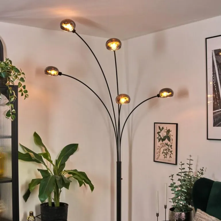 Nikkala Lampadaire Noir, 5 lumières