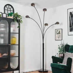 Nikkala Lampadaire Noir, 5 lumières