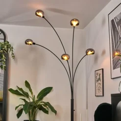 Nikkala Lampadaire Noir, 5 lumières