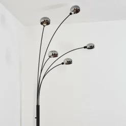 Nikkala Lampadaire Noir, 5 lumières