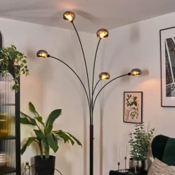Nikkala Lampadaire Noir, 5 lumières